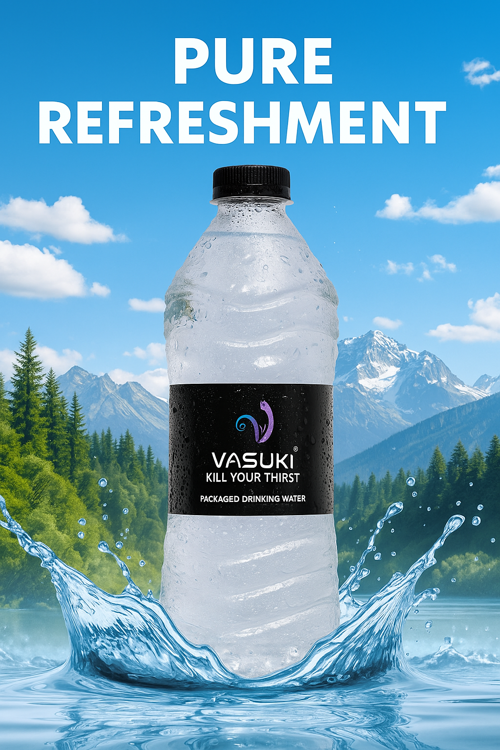 Person hiking with Vasukhi bottle